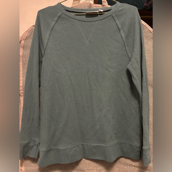 Belle Kim Gravel waffle top dark green XS - Picture 1 of 3
